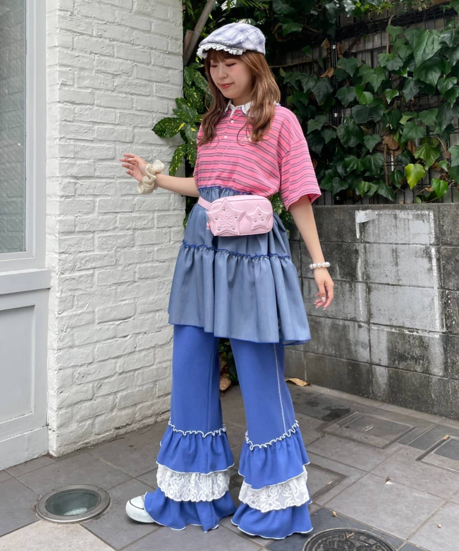 HELLO.SANFRANCISCO 荷葉邊領條紋rugby shirt tunic - Image 16