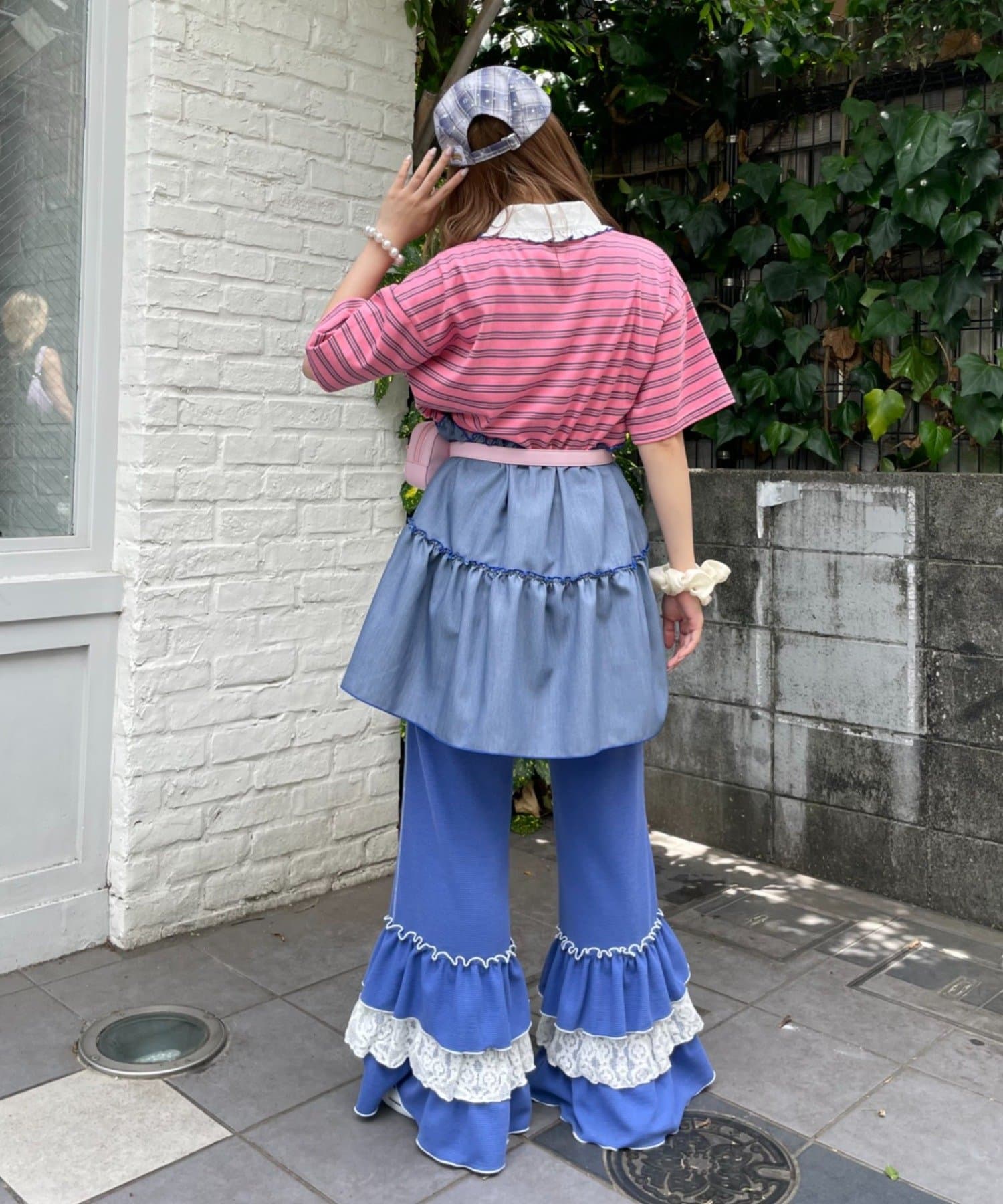 HELLO.SANFRANCISCO 荷葉邊領條紋rugby shirt tunic - Image 17