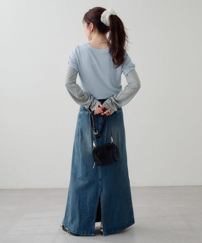 [2件SET] Kastane Sheer Layered Tee - Image 12