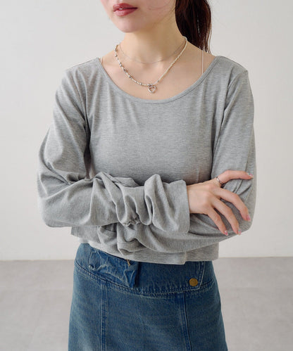 [2件SET] Kastane Sheer Layered Tee - Image 13