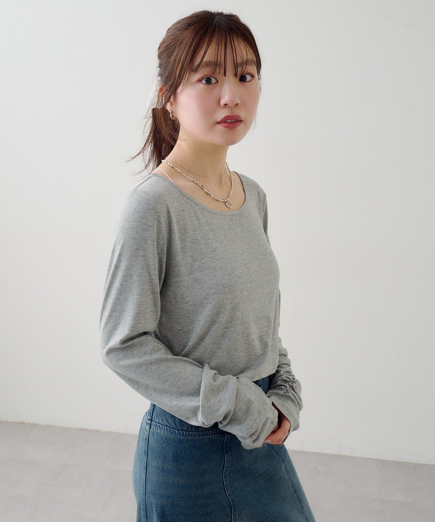 [2件SET] Kastane Sheer Layered Tee - Image 16