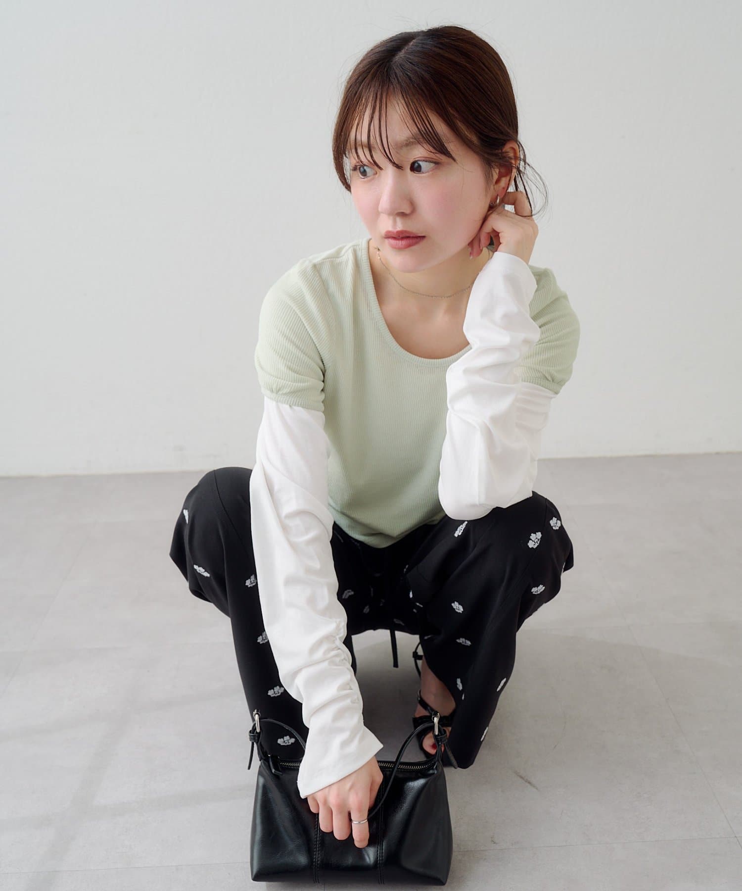 [2件SET] Kastane Sheer Layered Tee - Image 22