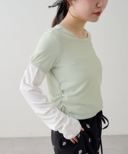 [2件SET] Kastane Sheer Layered Tee - Image 23