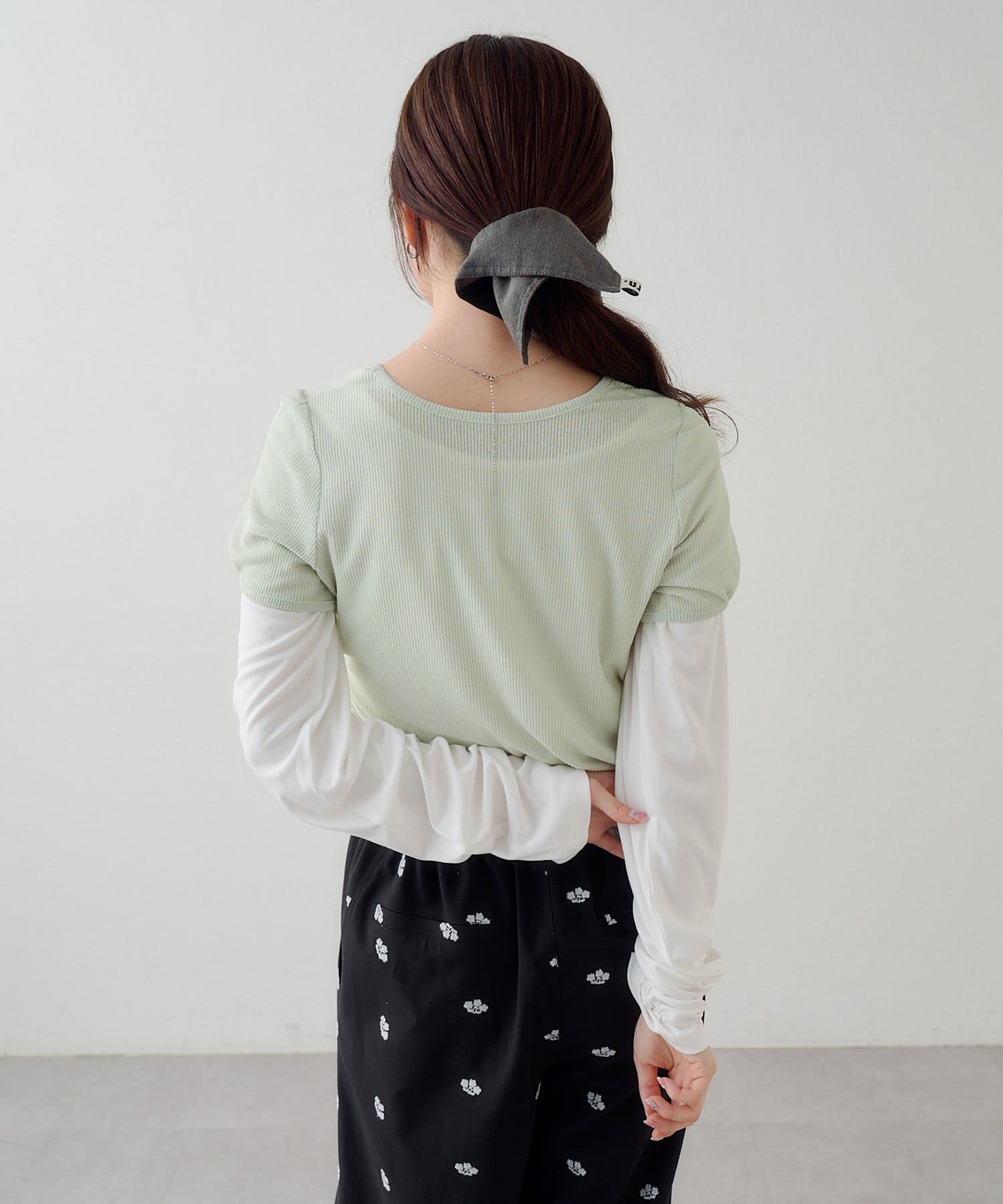 [2件SET] Kastane Sheer Layered Tee - Image 26