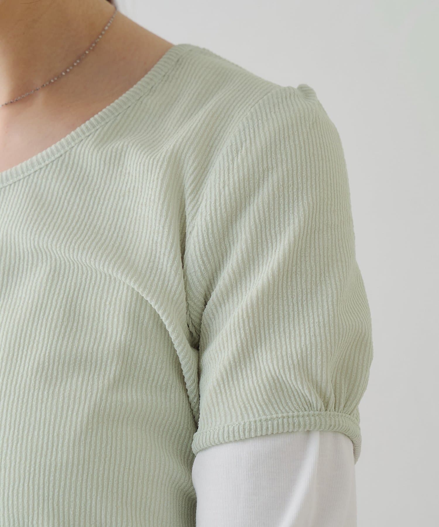 [2件SET] Kastane Sheer Layered Tee - Image 36
