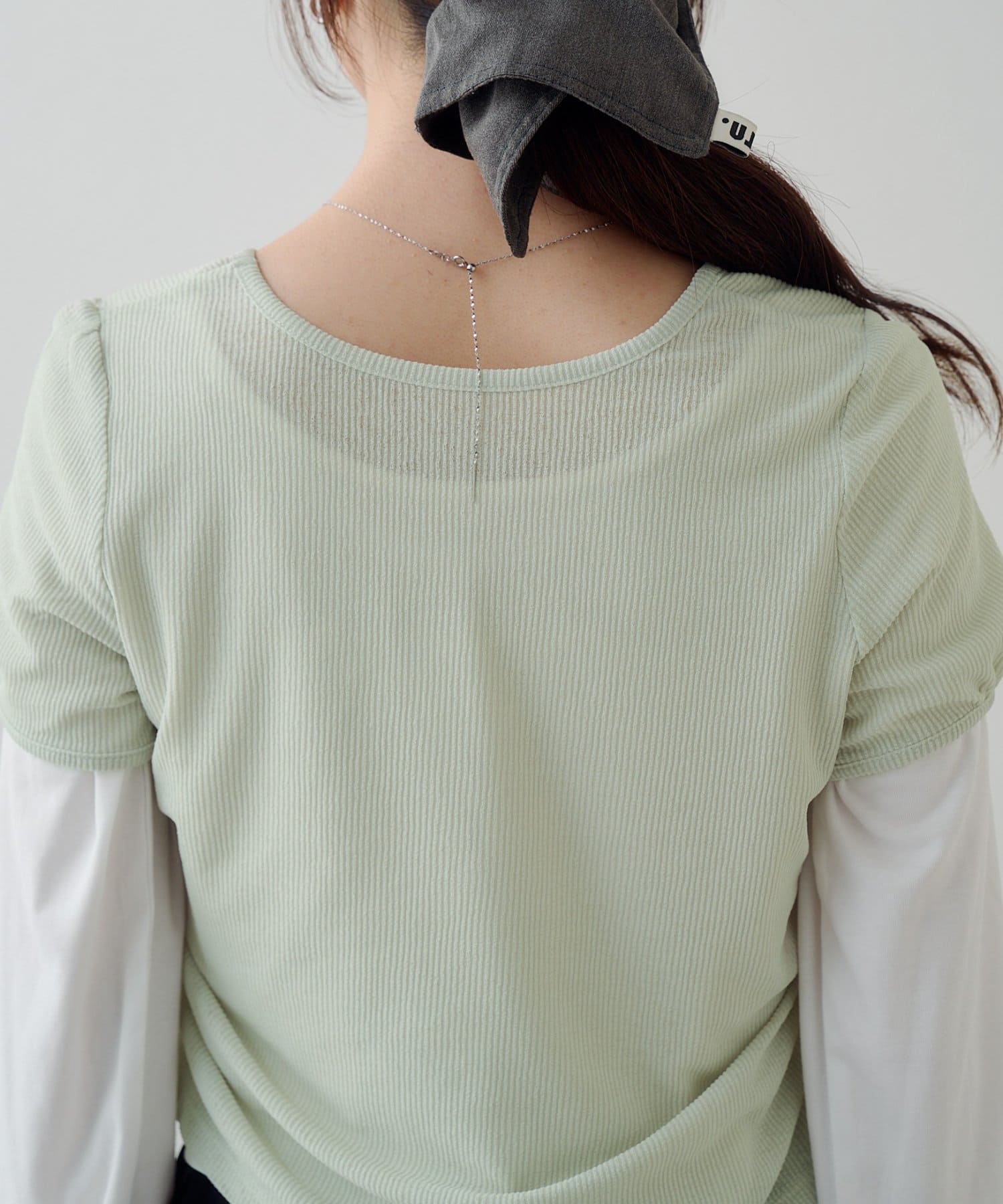 [2件SET] Kastane Sheer Layered Tee - Image 37