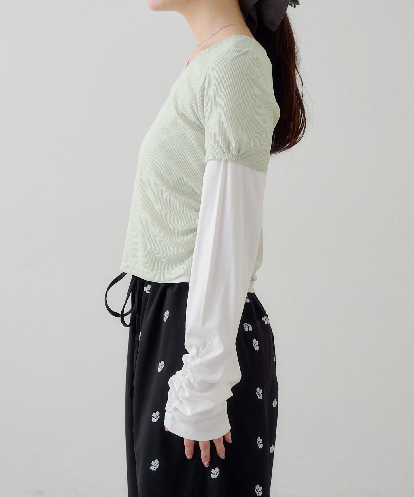 [2件SET] Kastane Sheer Layered Tee - Image 51