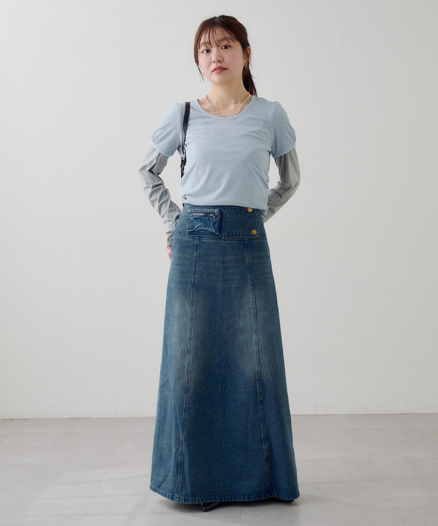 [2件SET] Kastane Sheer Layered Tee - Image 10