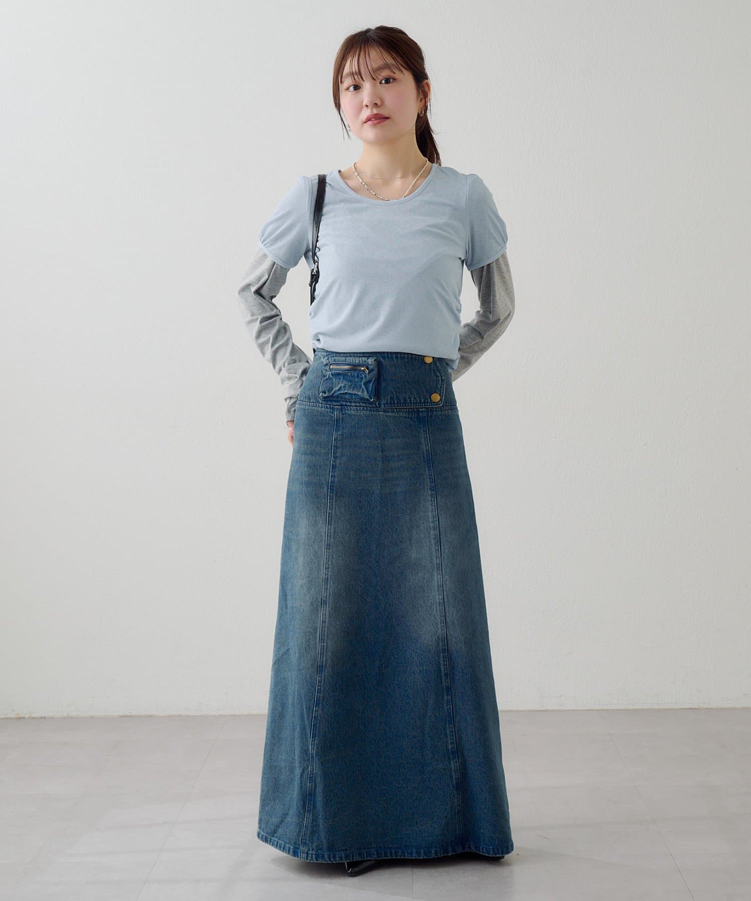 [2件SET] Kastane Sheer Layered Tee - Image 10