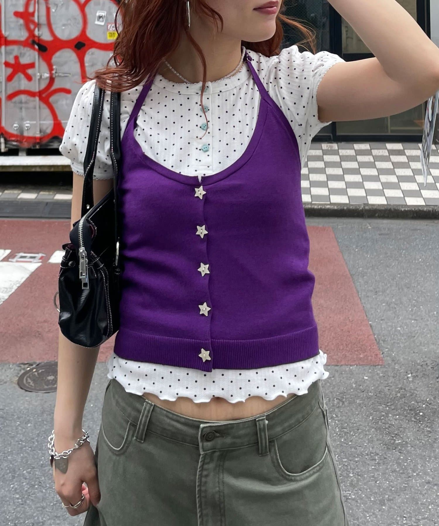 CIAOPANIC 星形鈕露背吊帶 - Image 6