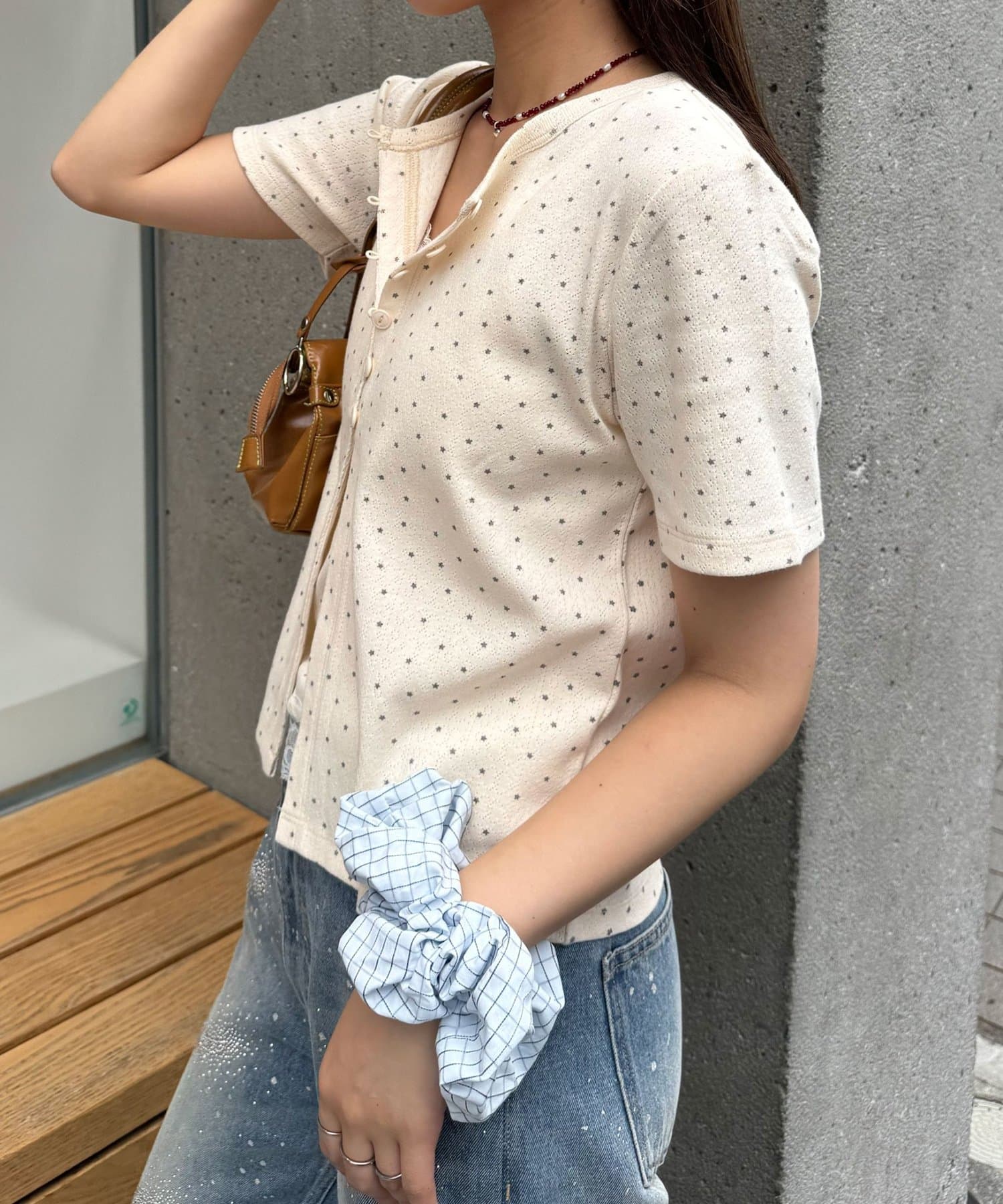 CIAOPANIC Lace吊帶背心 + 星星 pattern Cardigan - Image 5