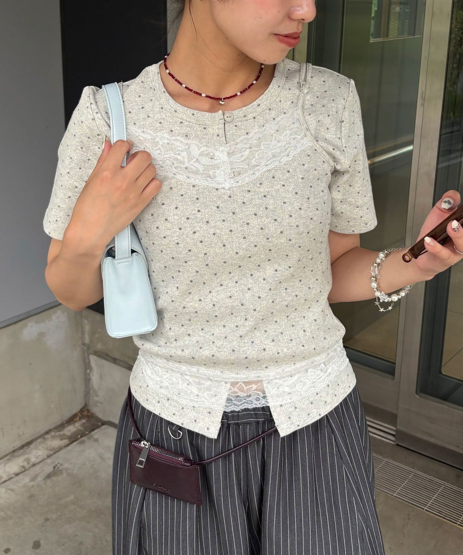 CIAOPANIC Lace吊帶背心 + 星星 pattern Cardigan - Image 14