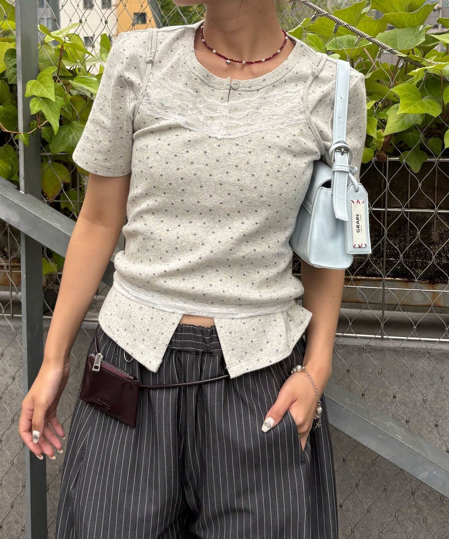 CIAOPANIC Lace吊帶背心 + 星星 pattern Cardigan - Image 16