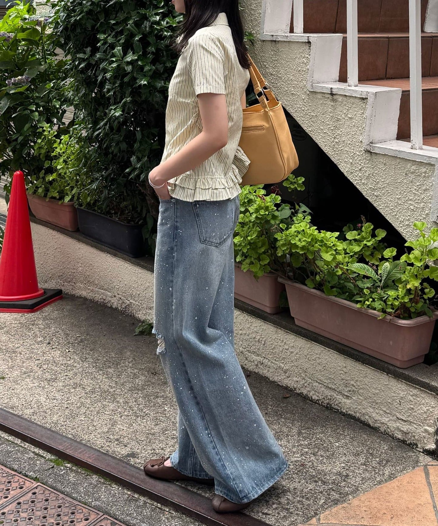 CIAOPANIC 荷葉邊下擺短袖襯衫 - Image 18