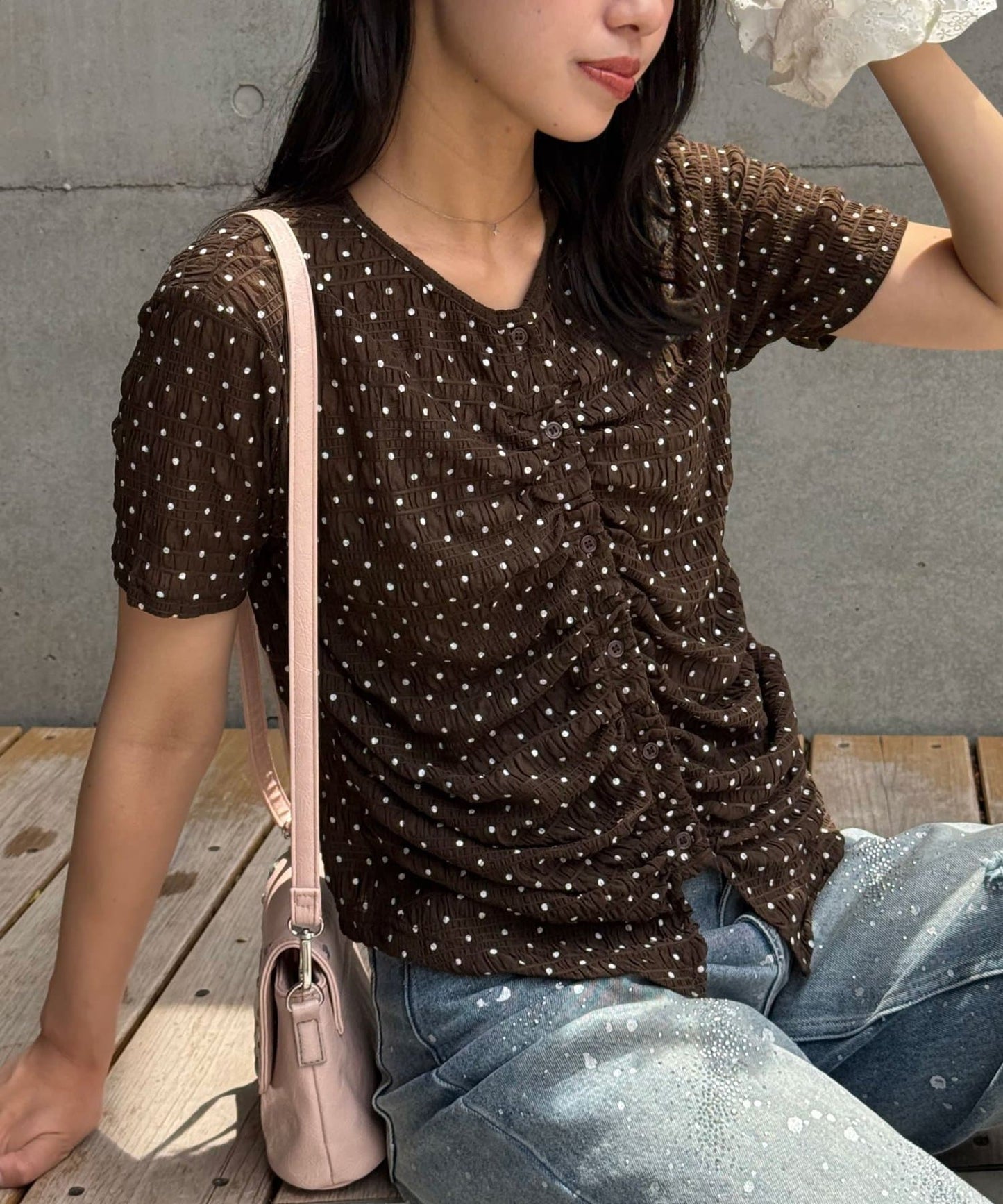 CIAOPANIC 褶皺波點Top - Image 12