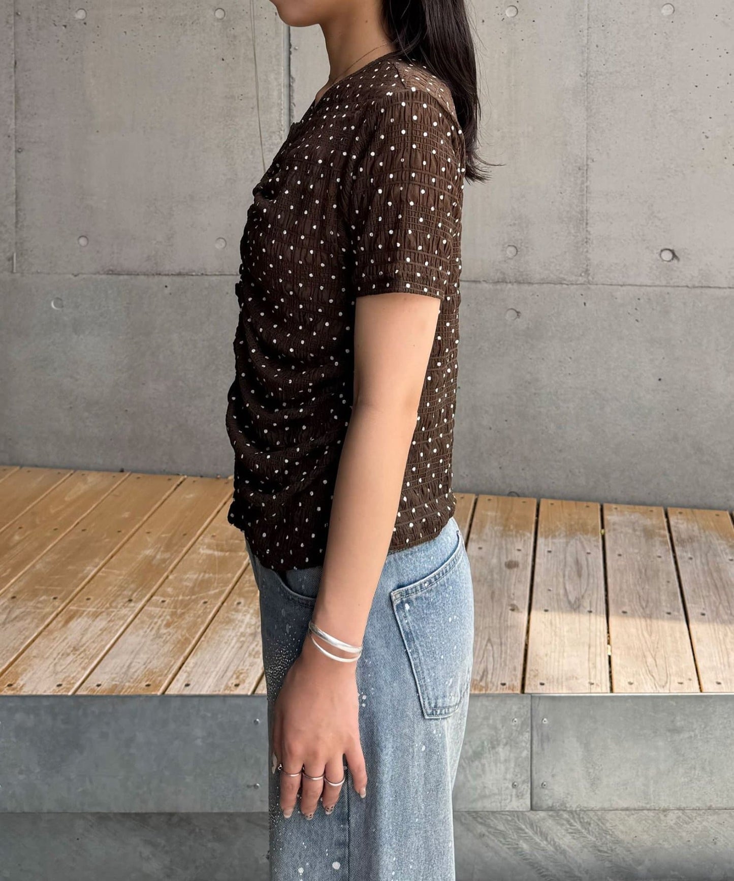 CIAOPANIC 褶皺波點Top - Image 18