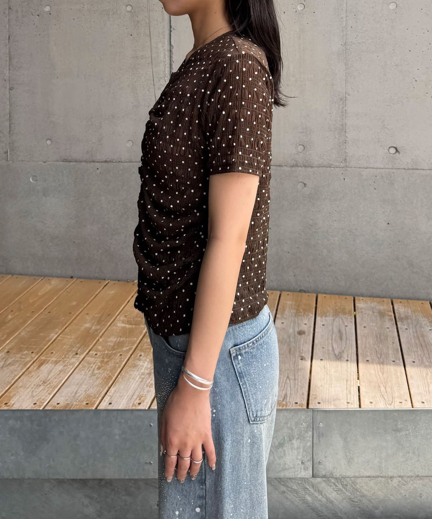CIAOPANIC 褶皺波點Top - Image 18
