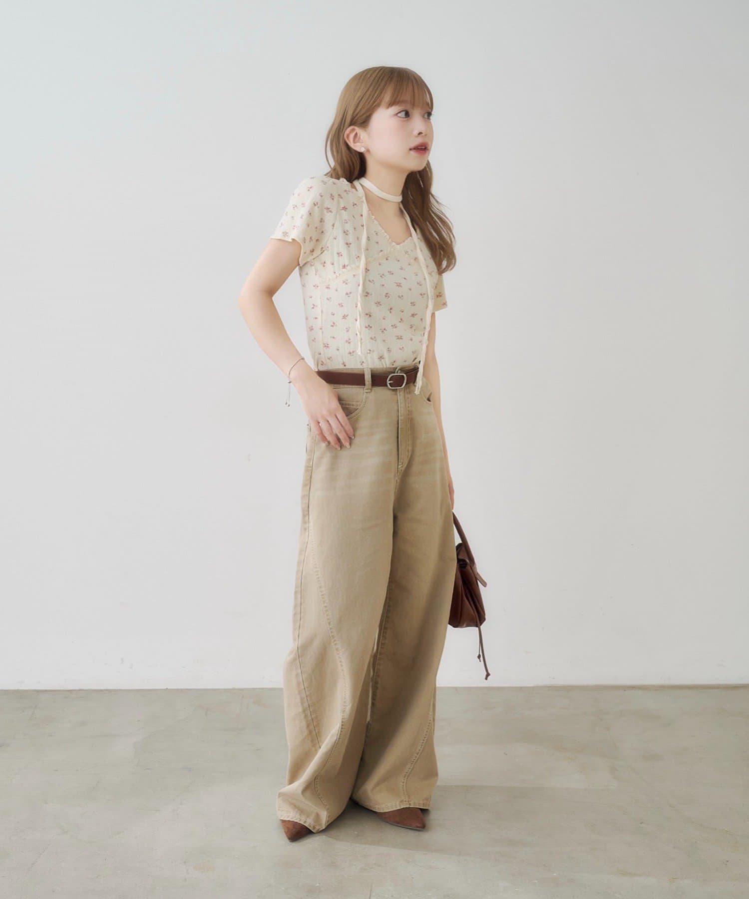 Kastane 羅紋V領Tee + Choker - Image 11