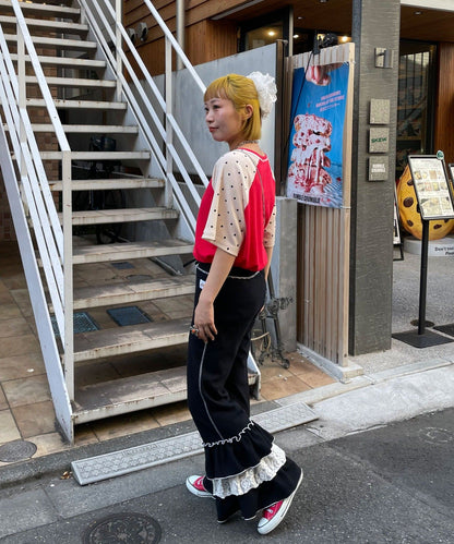 HELLO.SANFRANCISCO 窩夫格紋波點短袖Tee - Image 18