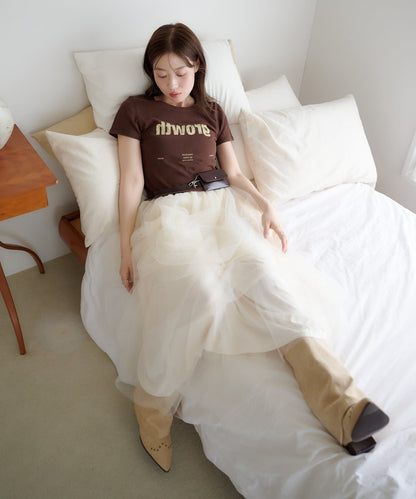 Kastane Random Tuck Tulle Skirt - Image 14