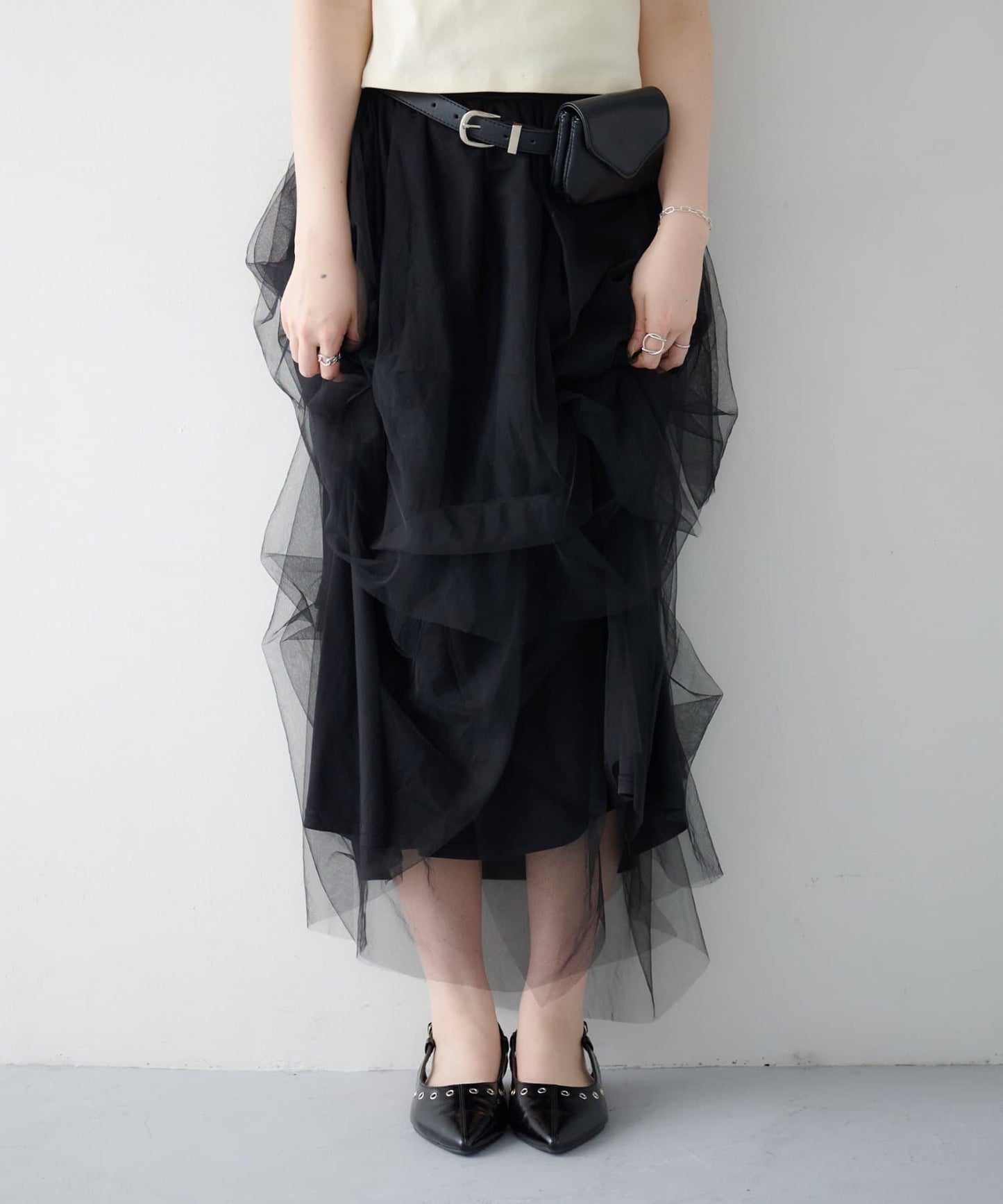 Kastane Random Tuck Tulle Skirt - Image 24