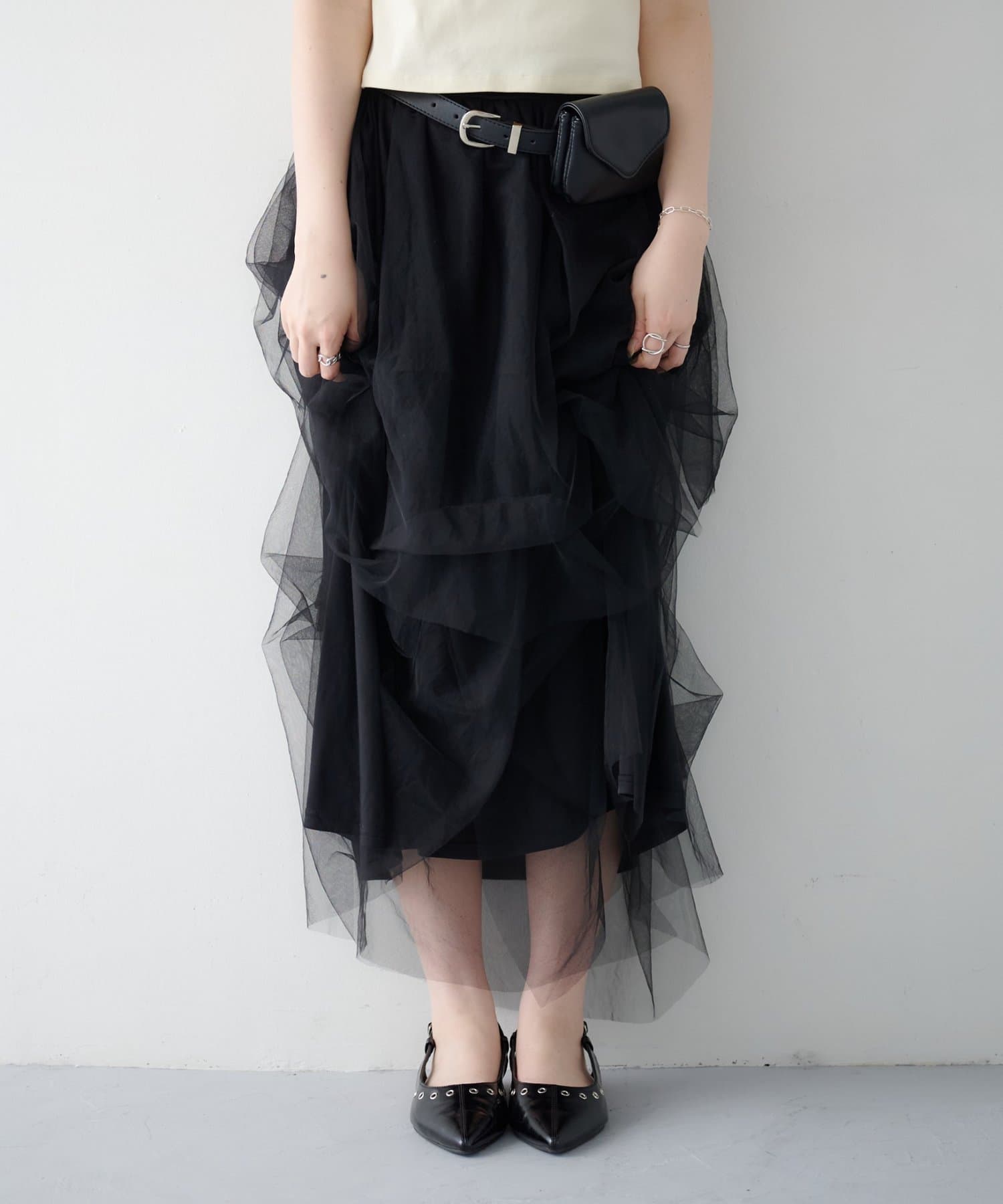 Kastane Random Tuck Tulle Skirt - Image 24