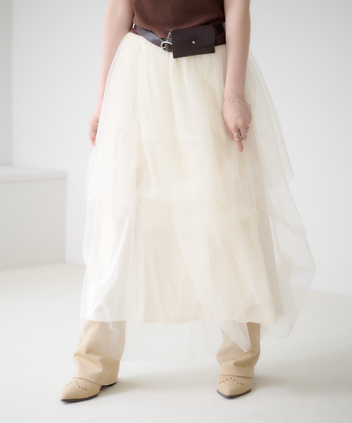 Kastane Random Tuck Tulle Skirt - Image 9