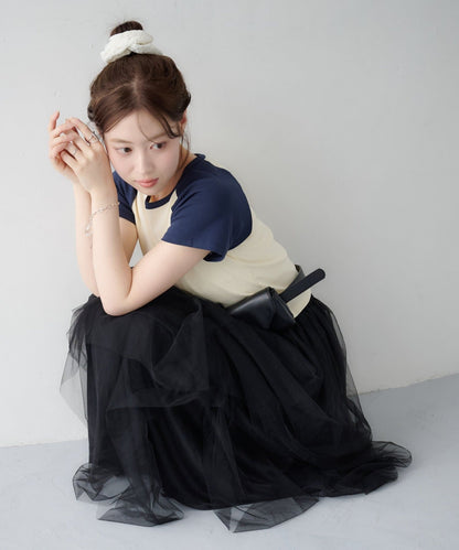 Kastane Random Tuck Tulle Skirt - Image 1
