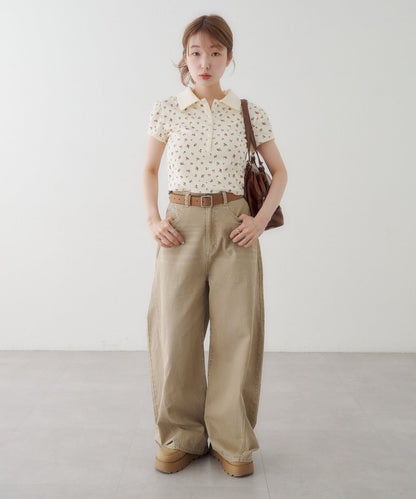 Kastane flower polo tee - Image 13