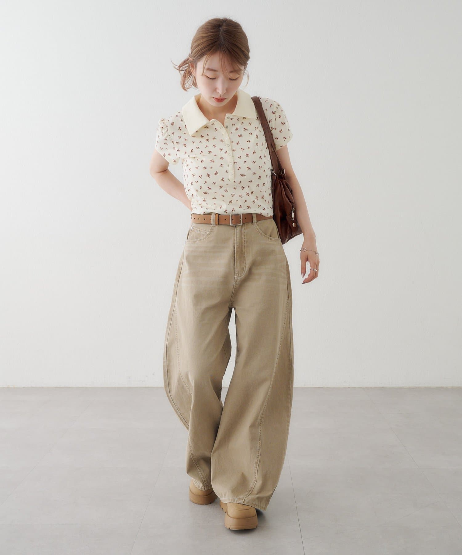 Kastane flower polo tee - Image 14