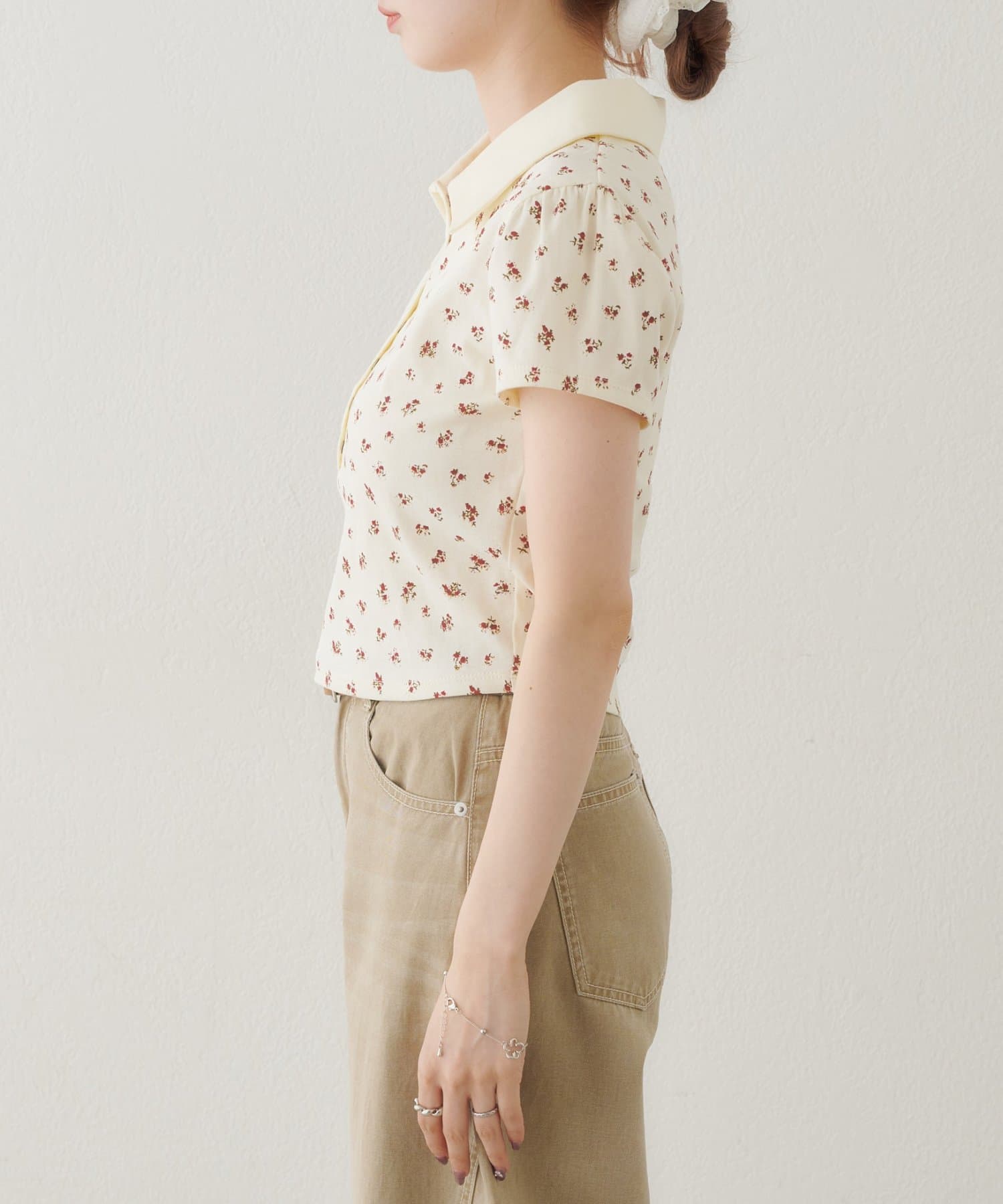 Kastane flower polo tee - Image 16