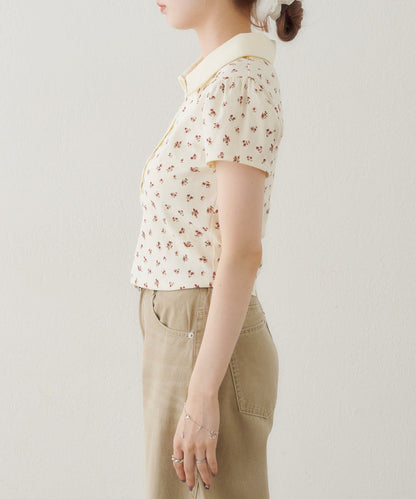 Kastane flower polo tee - Image 16