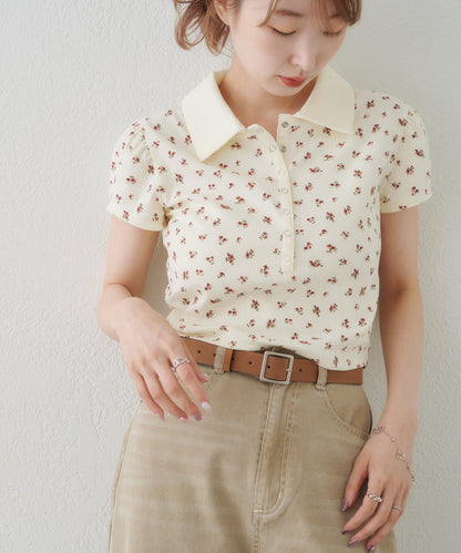 Kastane flower polo tee - Image 7