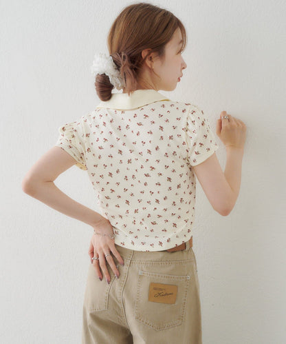 Kastane flower polo tee - Image 11