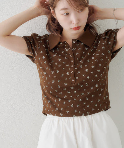 Kastane flower polo tee - Image 22