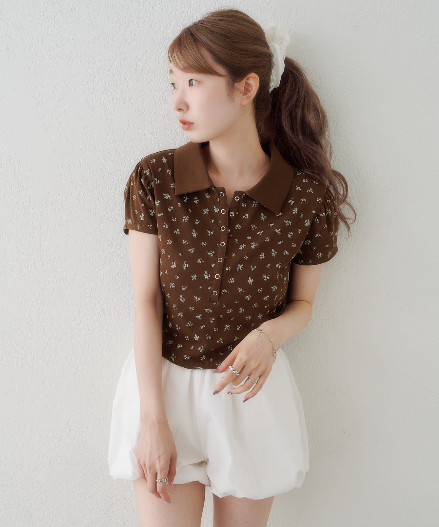 Kastane flower polo tee - Image 25