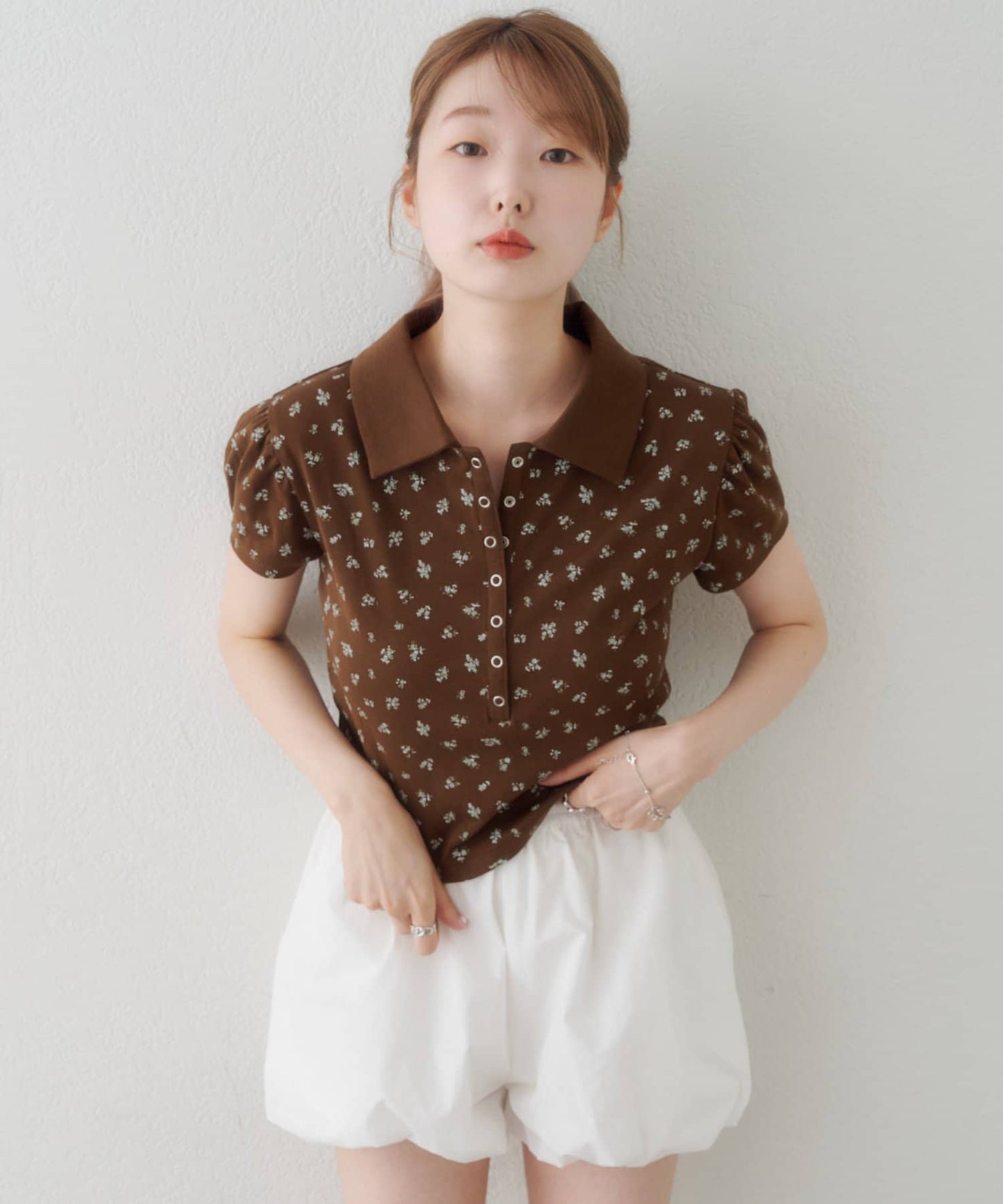 Kastane flower polo tee - Image 27