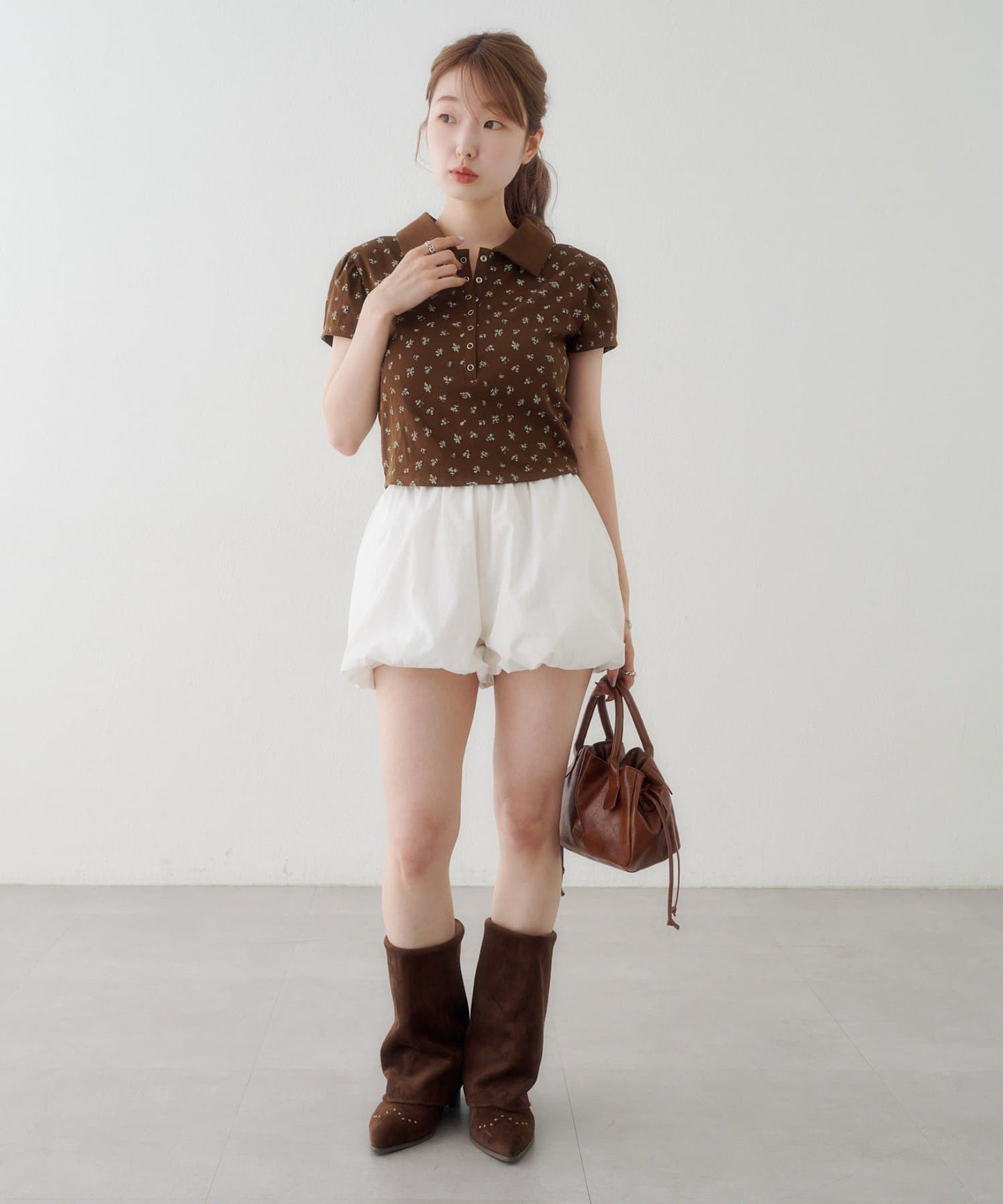 Kastane flower polo tee - Image 29