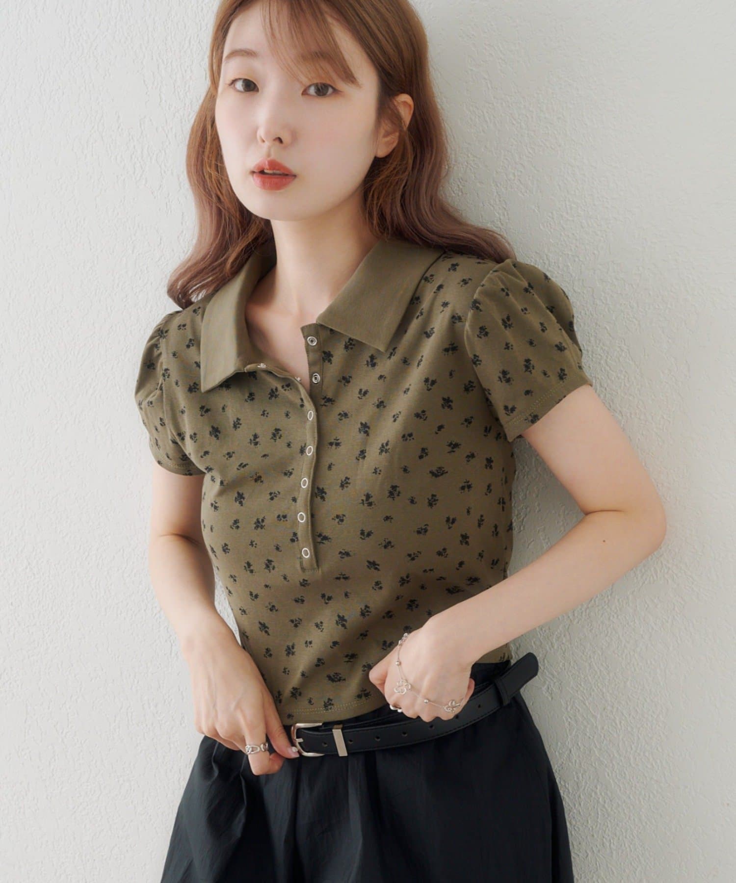 Kastane flower polo tee - Image 4