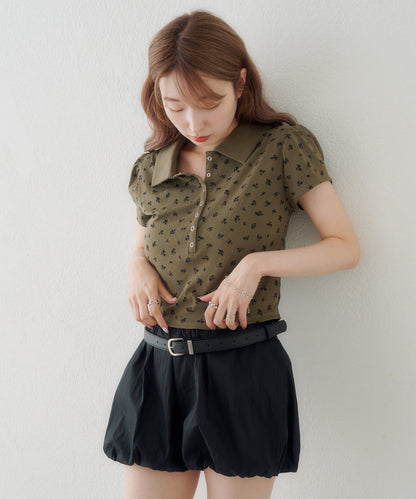 Kastane flower polo tee - Image 36