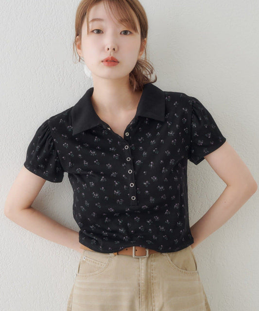 Kastane flower polo tee - Image 1