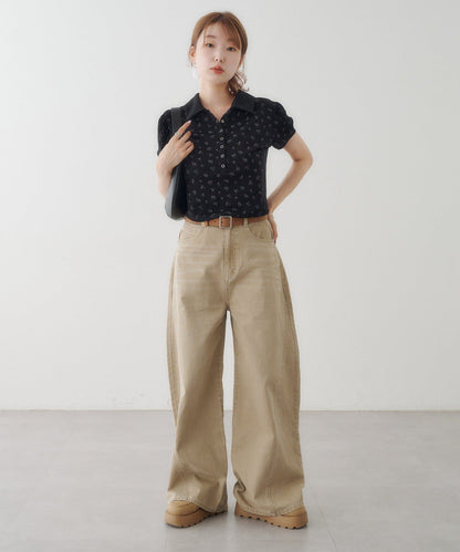 Kastane flower polo tee - Image 50