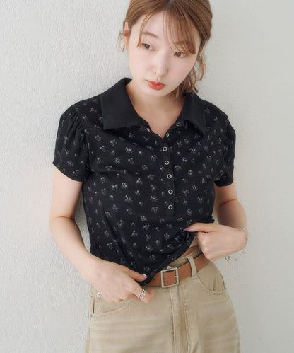Kastane flower polo tee - Image 45