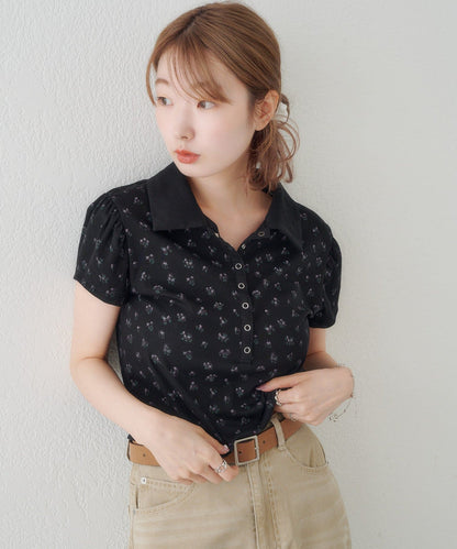 Kastane flower polo tee - Image 47