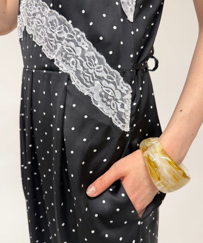 w closet 波點吊帶連身褲 - Image 10