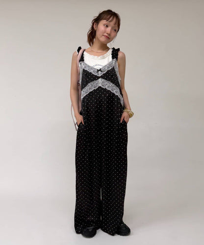 w closet 波點吊帶連身褲 - Image 11