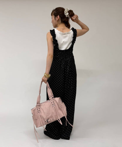 w closet 波點吊帶連身褲 - Image 13