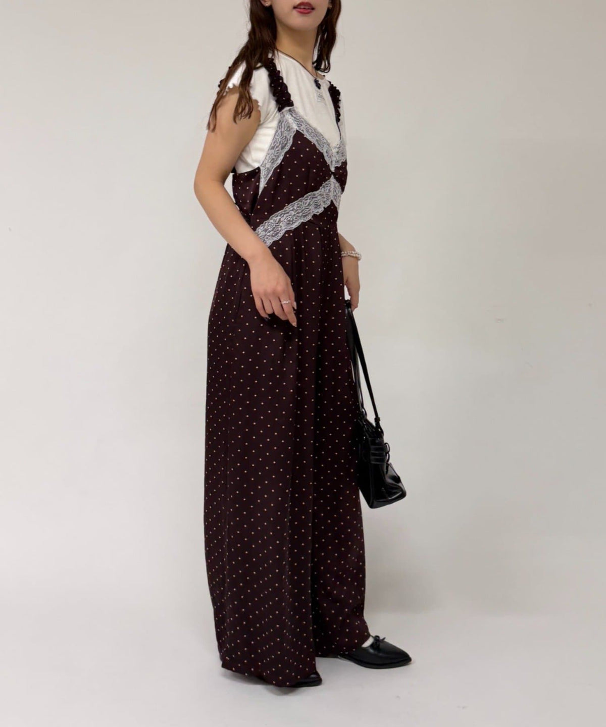 w closet 波點吊帶連身褲 - Image 19
