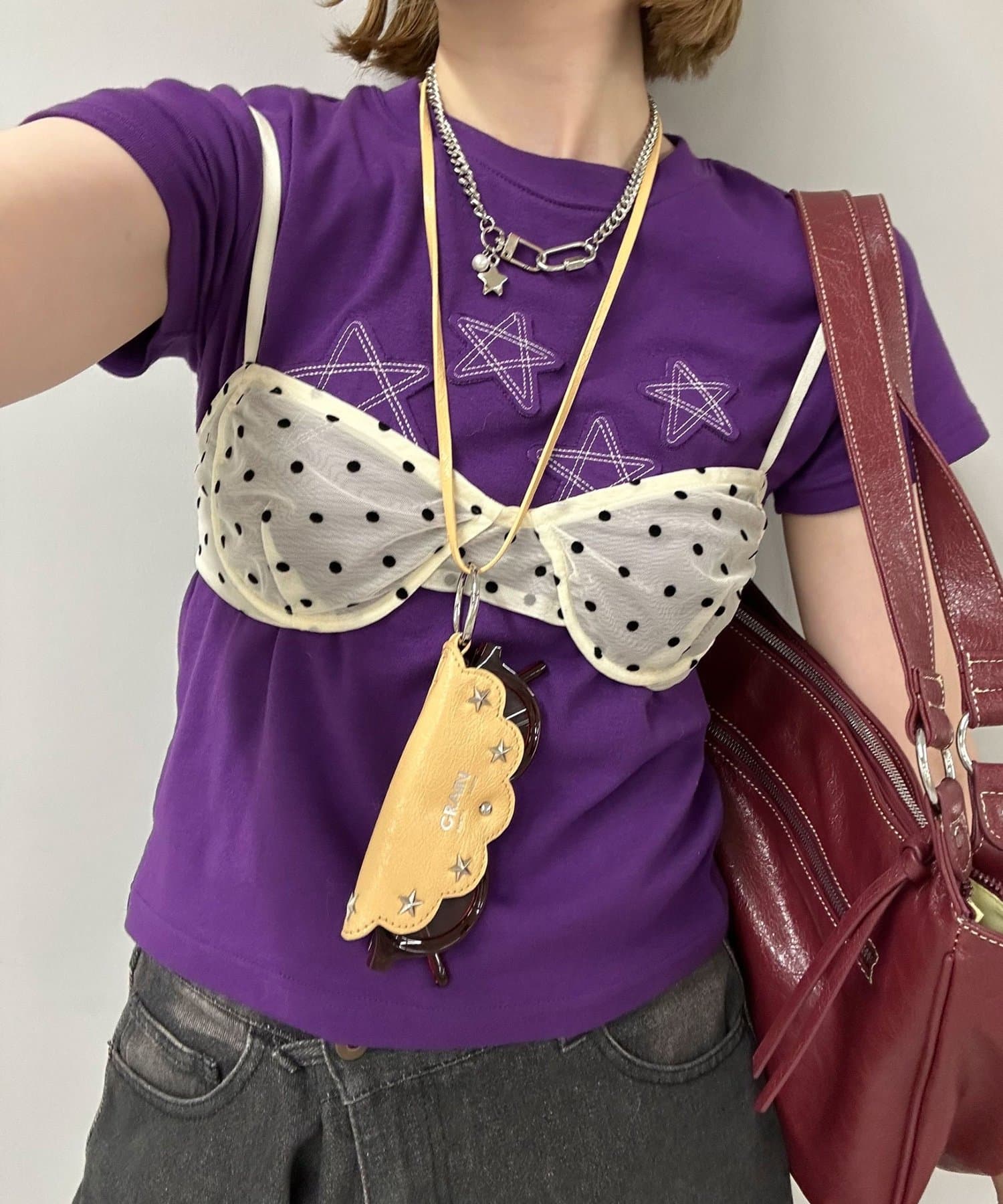 CIAOPANIC 波點薄紗Bustier - Image 1
