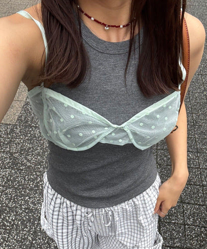 CIAOPANIC 波點薄紗Bustier - Image 14
